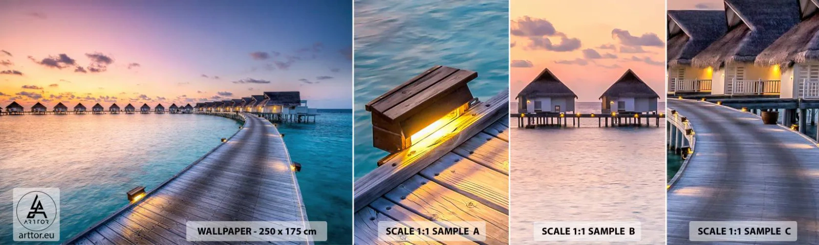 Fotótapéta Minta Öntapadós Deluxe Sticker - Nyaralás – vissza a forrásokhoz - Maldív-szigetek, Tájkép, Utazások - 100x30 cm