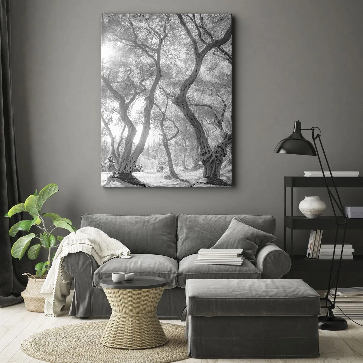 Vászonkép - Egy olajfaligetben - 65x120 cm