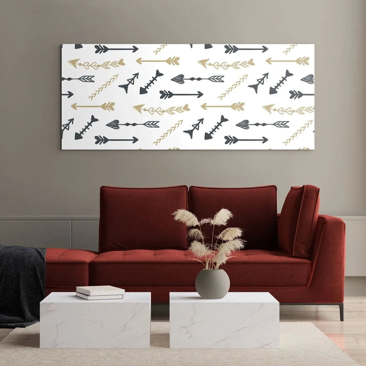 Üveg kép - Az íjász álma - 90x30 cm