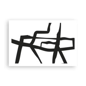 Poszter - Fekete-fehér konstrukció - 91x61 cm