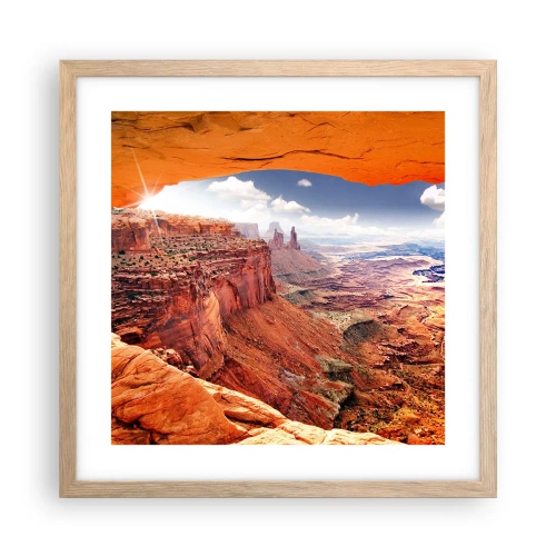 Poszter világos tölgy keretben - Maga a természet faragta - 40x40 cm