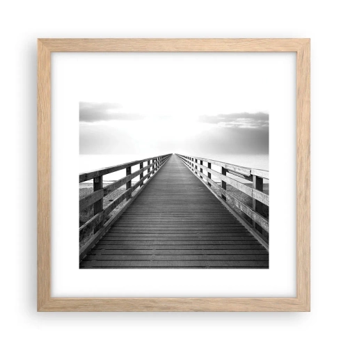 Poszter világos tölgy keretben - A messzeségbe... - 30x30 cm