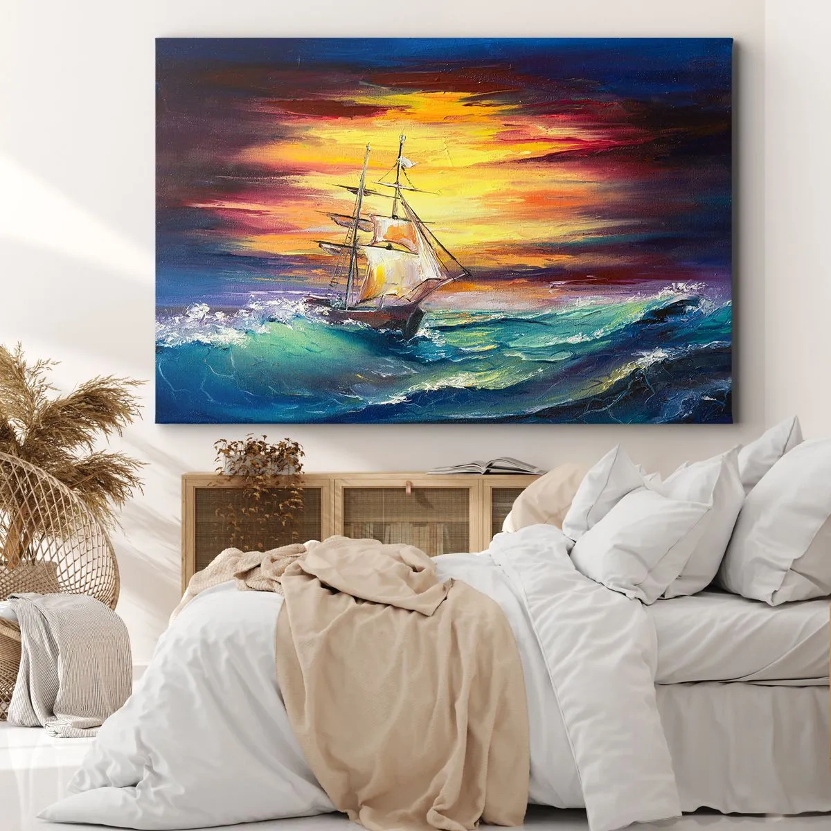 Vászonkép - Bátran a hullámok alatt - 120x80 cm