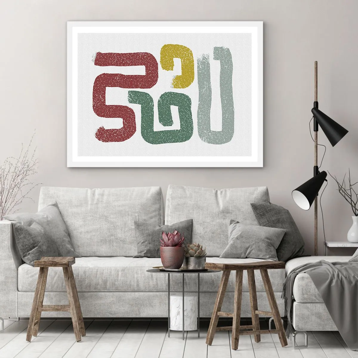 Poszter fekete keretben - Egy ismeretlen nyelven - 100x70 cm