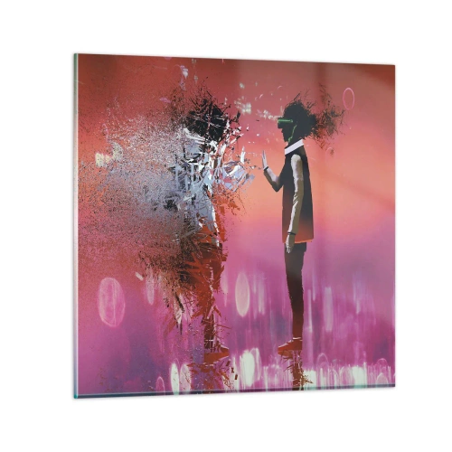 Üveg kép - Tudsz magadba nézni? - 70x70 cm