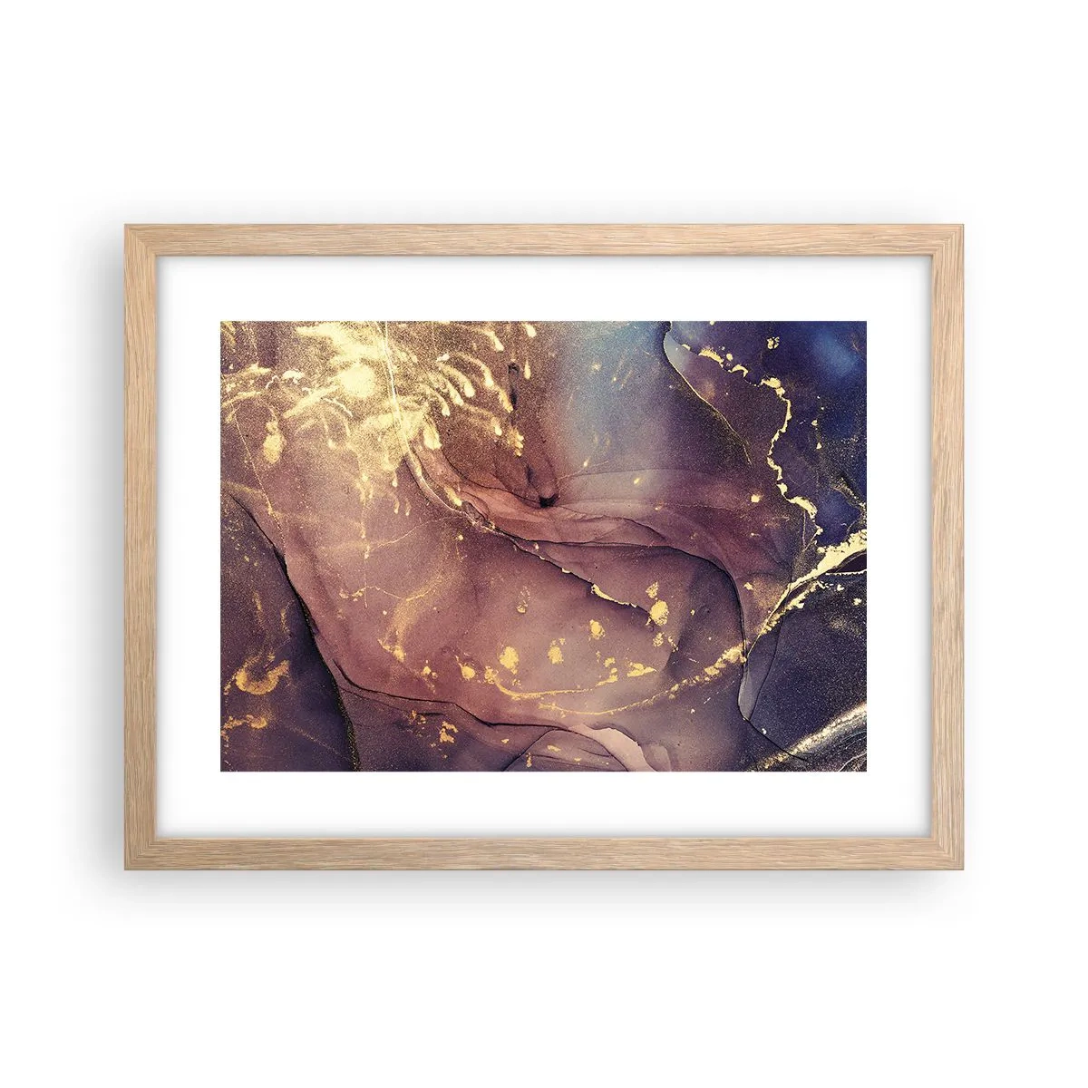 Poszter világos tölgy keretben - Anyag és lélek - 40x30 cm