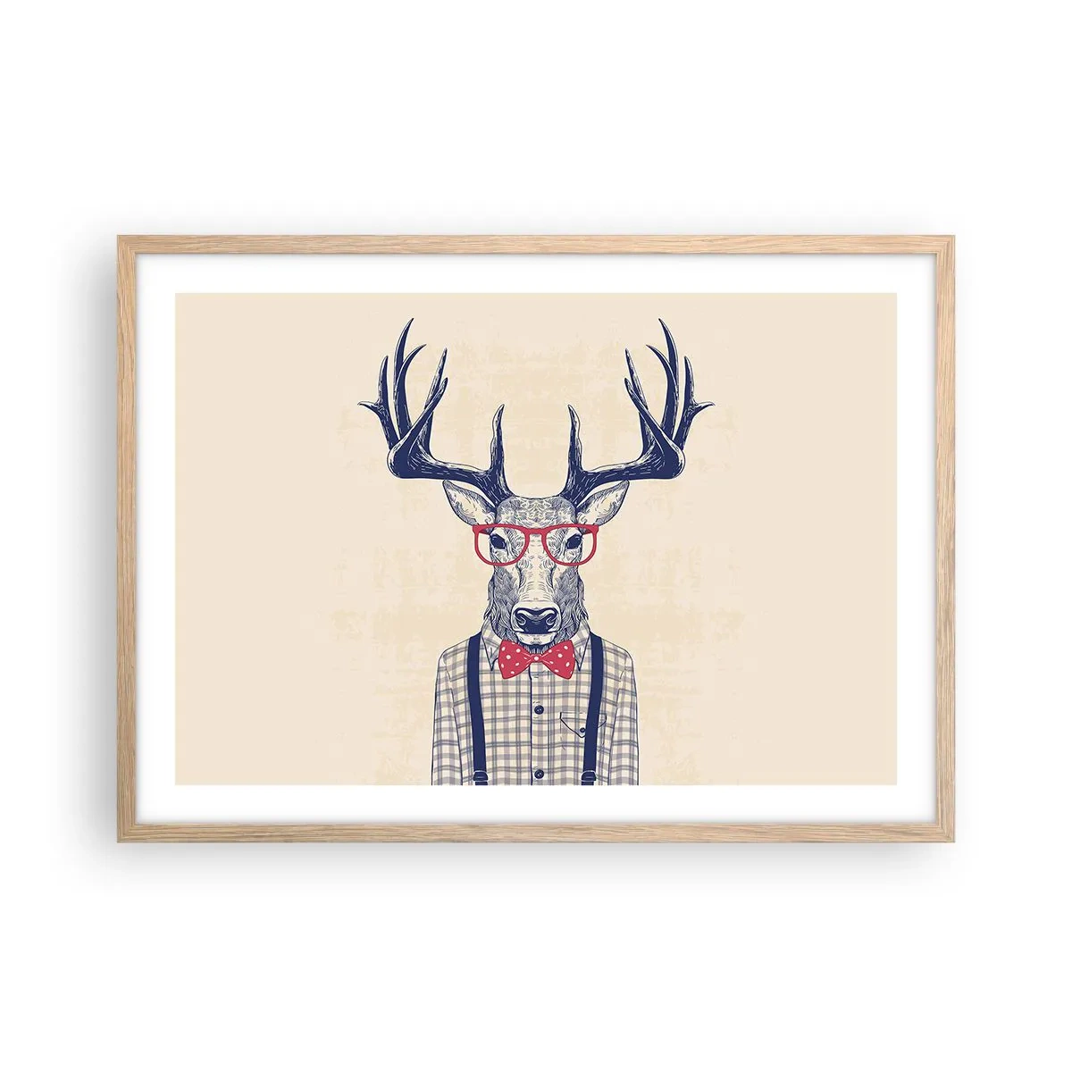 Poszter világos tölgy keretben - Mókás extravagancia - 70x50 cm