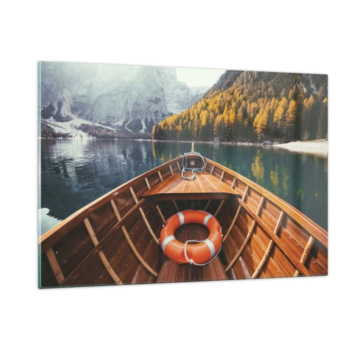 Üveg kép - Hegyi kirándulás - 120x80 cm