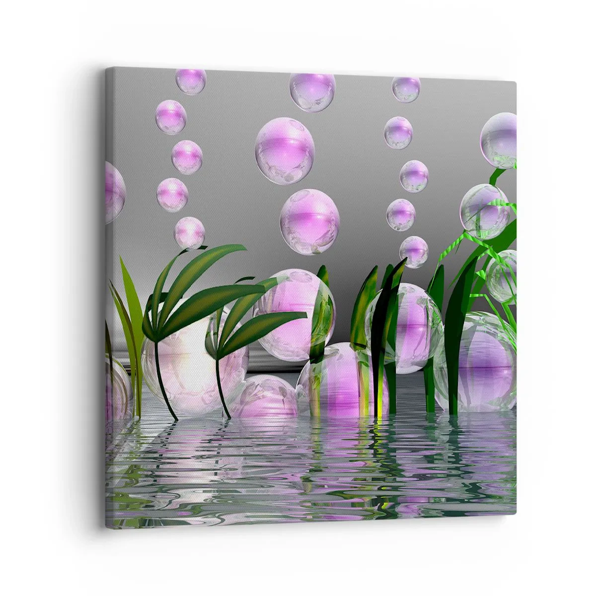 Vászonkép - A könnyedség és az élet tükröződő kompozíciója - 30x30 cm