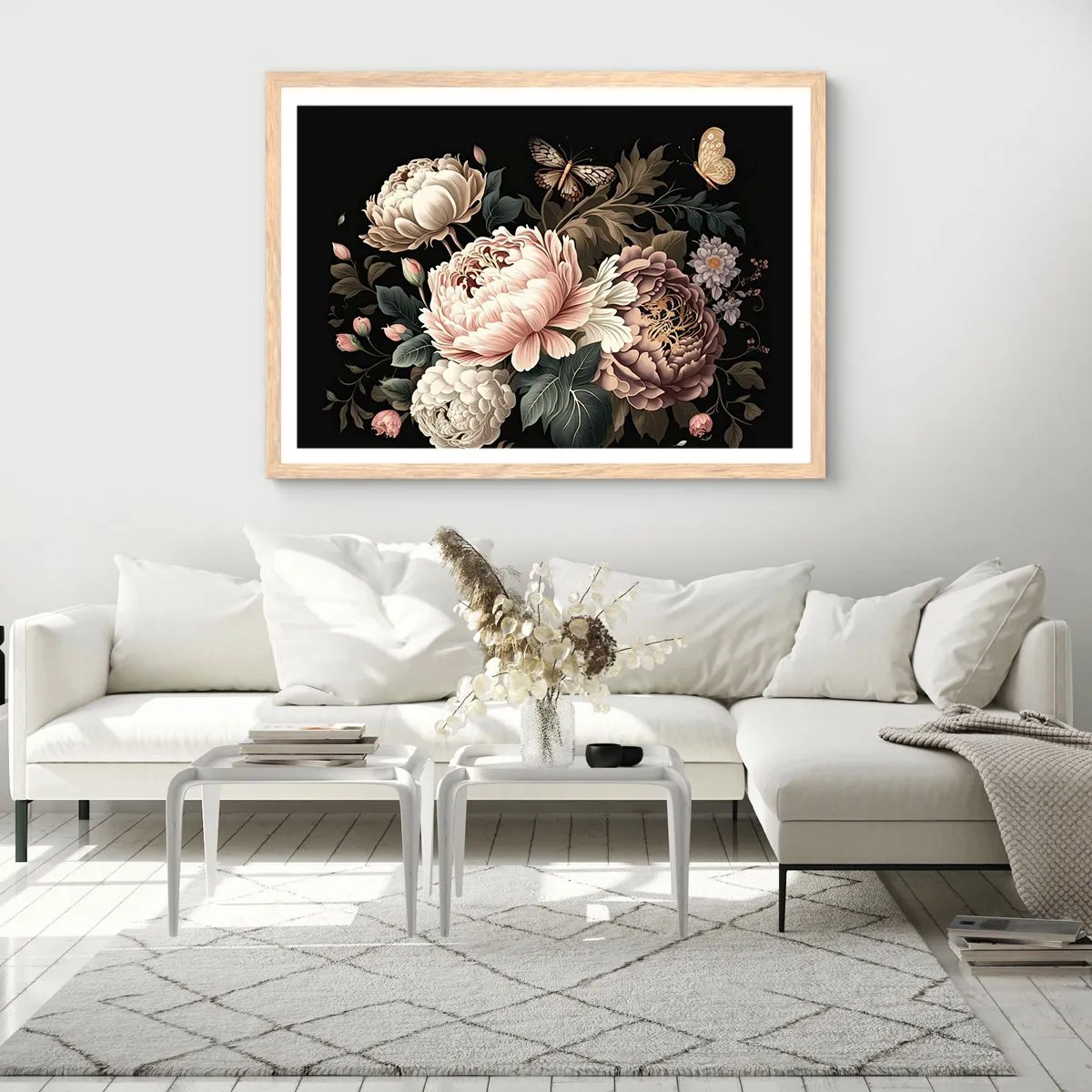 Poszter világos tölgy keretben - Barokk stílusban - 91x61 cm