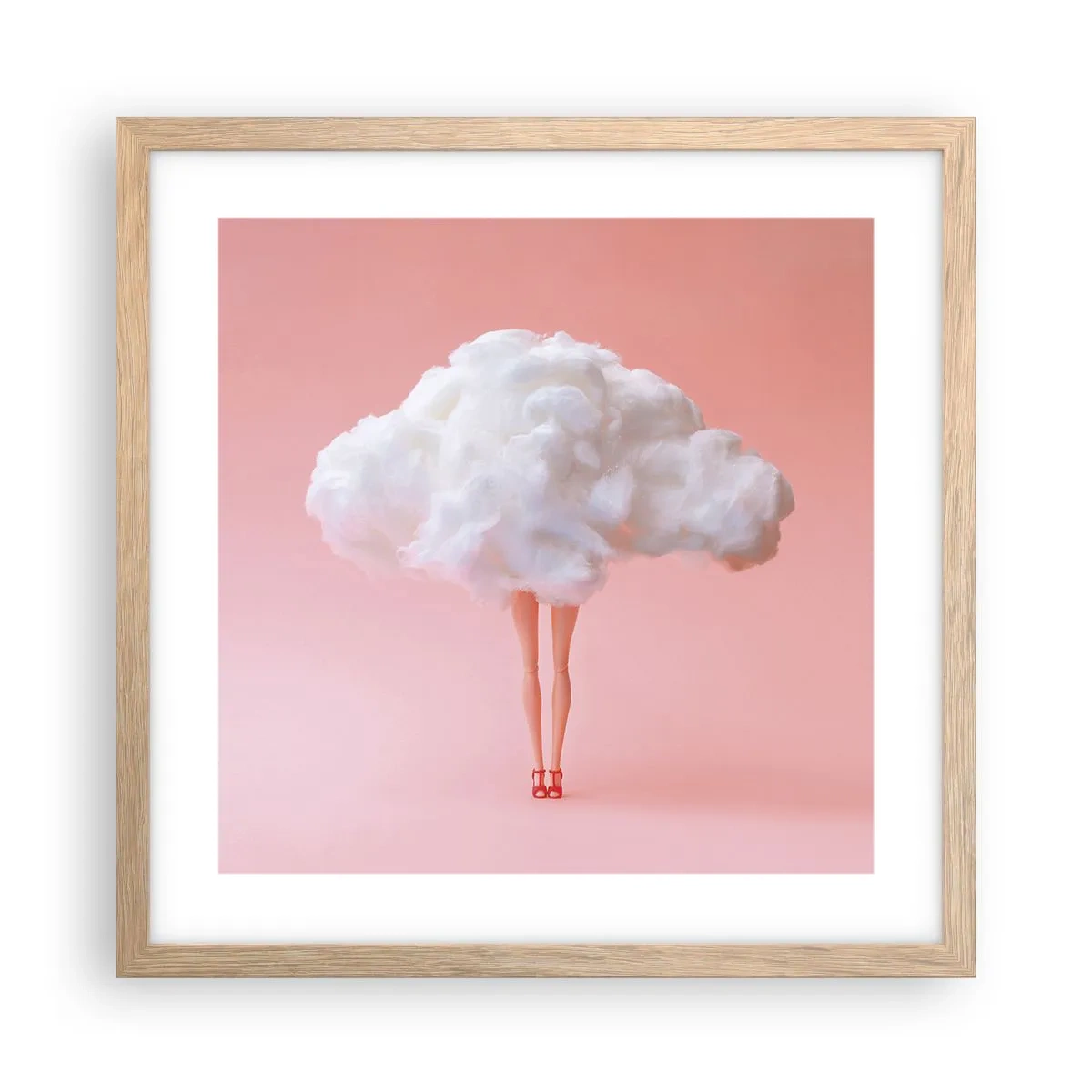 Poszter világos tölgy keretben - Édes ígéret - 40x40 cm