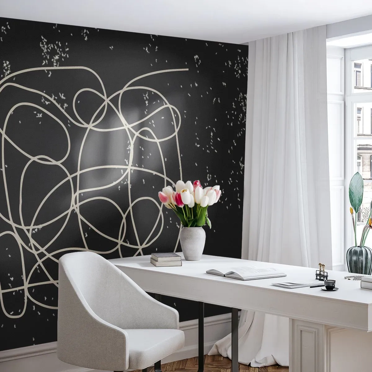 Fotótapéta Standard Eco - Gondolatok elkalandozása - Absztrakció, Grafika, Darab - 400x280 cm