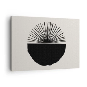 Vászonkép - Minimalista fekete motívum világos háttéren - 70x50cm - A lehetőségek tárháza - Modern fali dekoráció nappalihoz és hálószobához ARTTOR