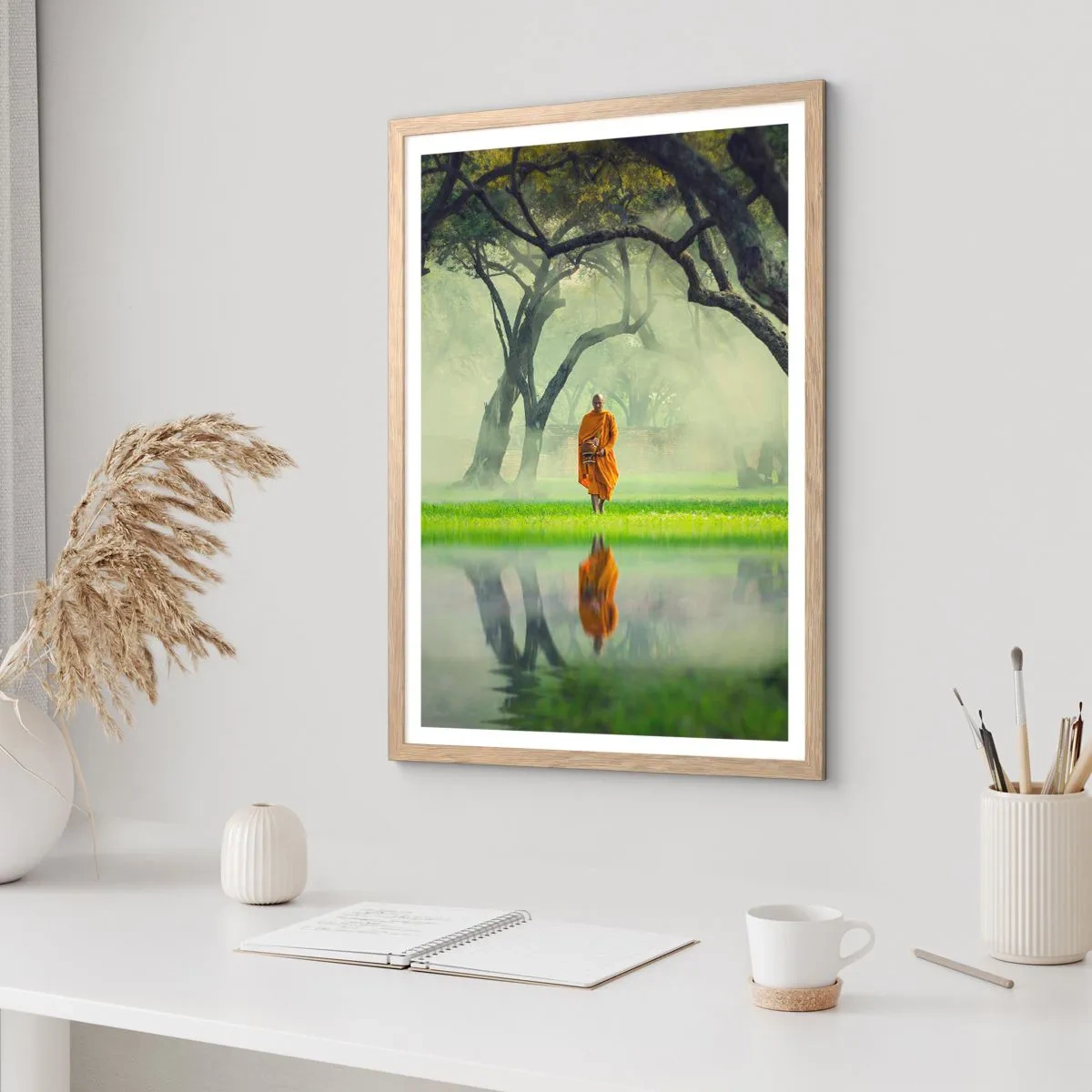 Poszter világos tölgy keretben - Útban a megvilágosodás felé - 61x91 cm