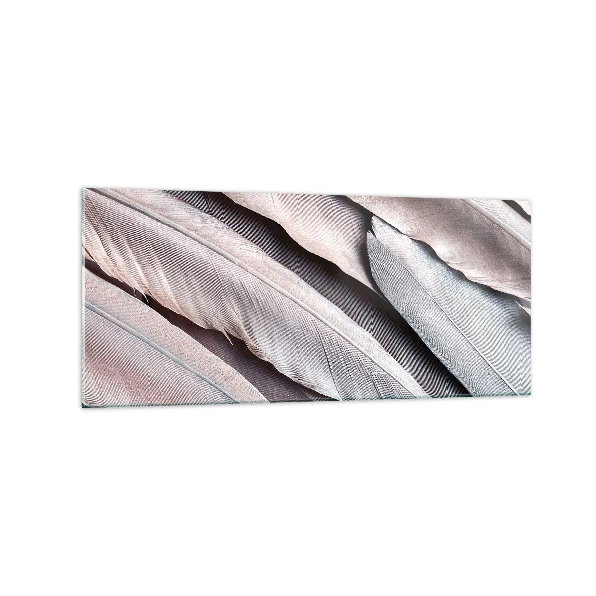 Üveg kép - Rózsaszín ezüstben - 120x50 cm