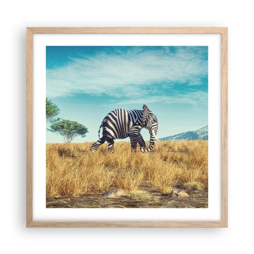 Poszter világos tölgy keretben - A szürke már nem menő - 50x50 cm