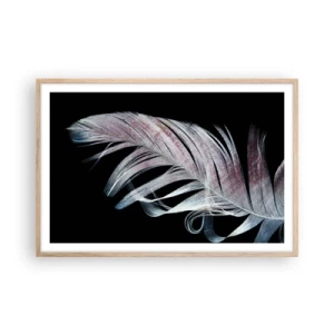 Poszter világos tölgy keretben - Gondolj az érintésre - 91x61 cm