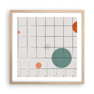 Poszter világos tölgy keretben - Csapdába esve. Mi vagy ők? - 50x50 cm