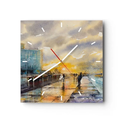 Falióra, Óra - Élet a parton - 30x30 cm