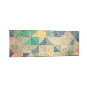 Üveg kép - A háromszögek köztársasága - 90x30 cm