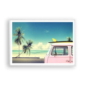 Poszter fekete keretben - Ideje elkezdeni a nyaralást - 100x70 cm