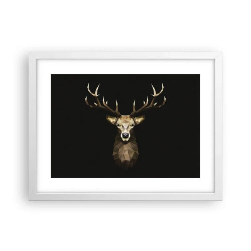 Poszter fekete keretben - Kubista szarvas - 40x30 cm