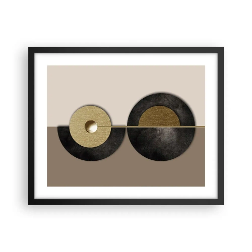 Poszter fehér keretben - Variációk egy kör körül - 50x40 cm