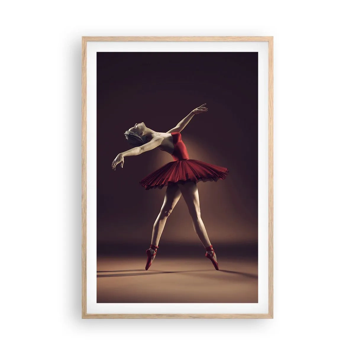 Poszter világos tölgy keretben - Egy prima balerina - 61x91 cm