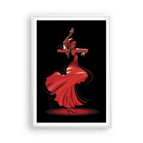 Poszter fekete keretben - A flamenco tüzes szelleme - 70x100 cm