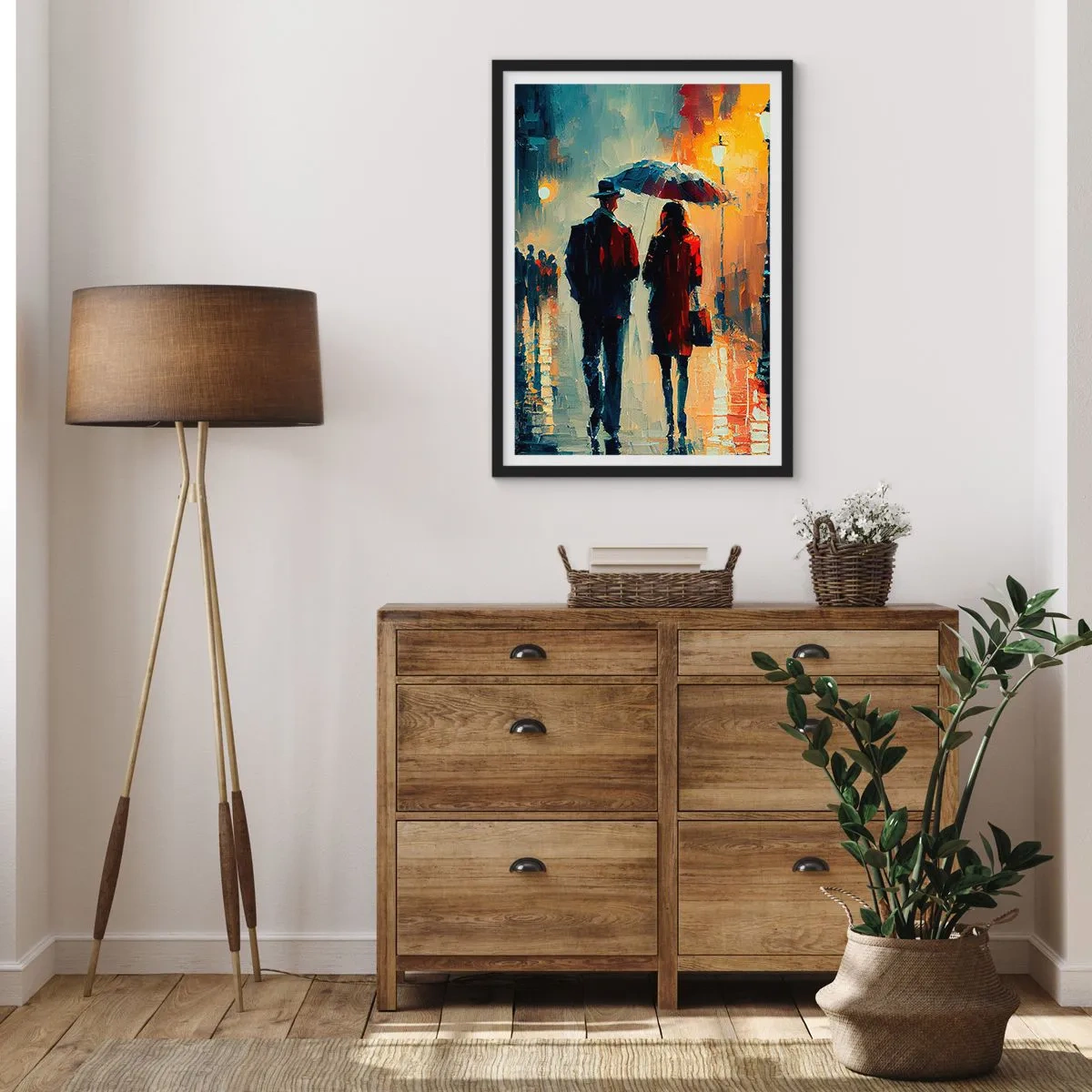 Poszter fehér keretben - Városi love strory - 40x50 cm