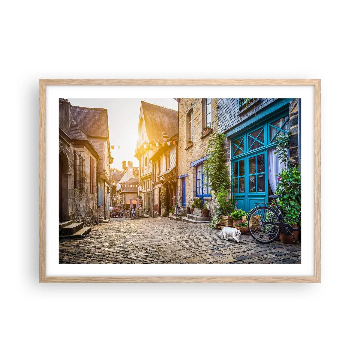 Poszter világos tölgy keretben - A város fehér szelleme - 70x50 cm