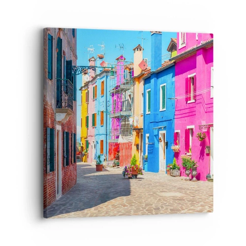 Vászonkép - Város "A papagájoknál" - 30x30 cm