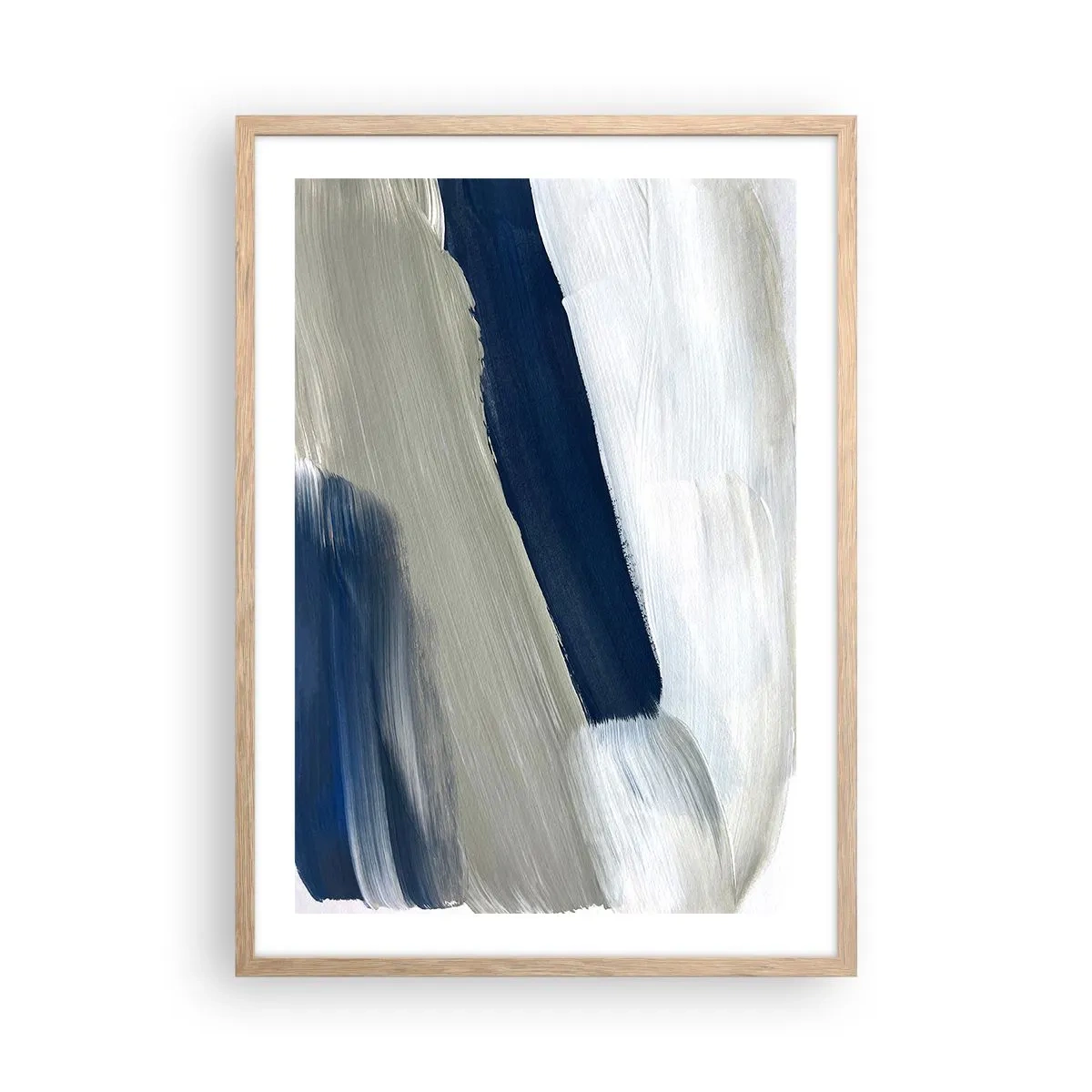 Poszter világos tölgy keretben - Találkozás a fehérrel - 50x70 cm