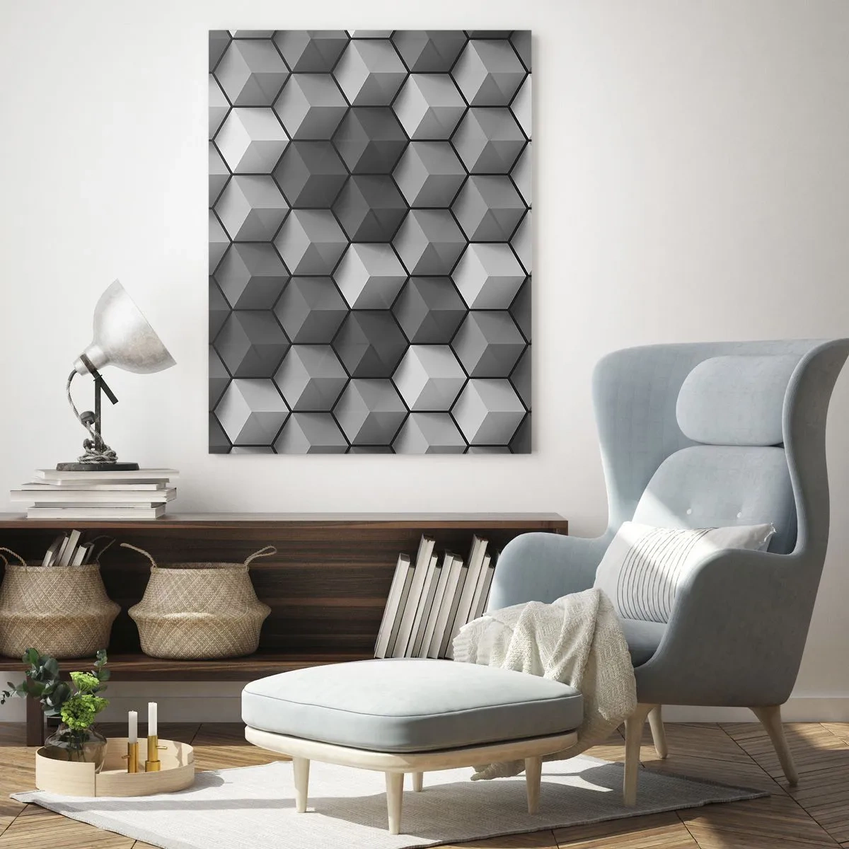 Üveg kép - Kubista kirakós - 50x70 cm