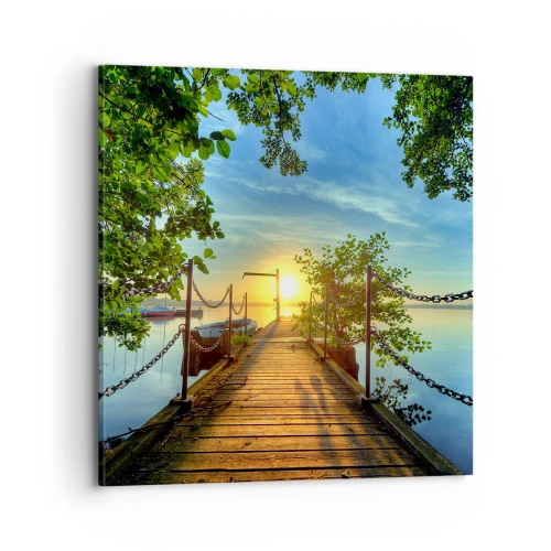 Vászonkép - Naplemente a víz felett - 70x70 cm