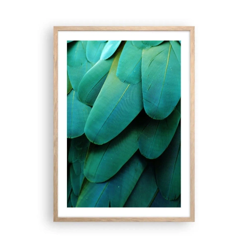 Poszter világos tölgy keretben - A papagájtermészet precizitása - 50x70 cm