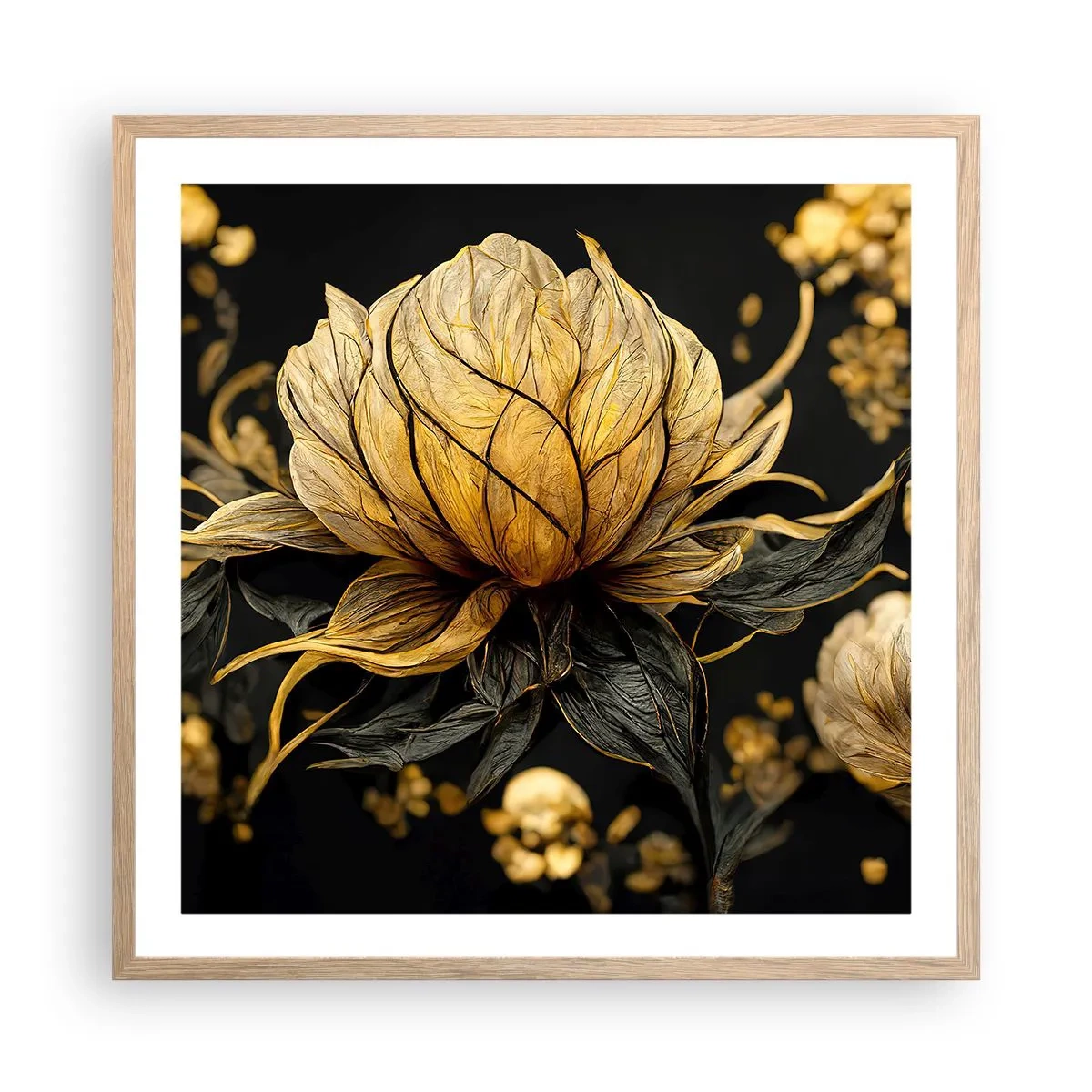 Poszter világos tölgy keretben - Finom törékenység - 60x60 cm