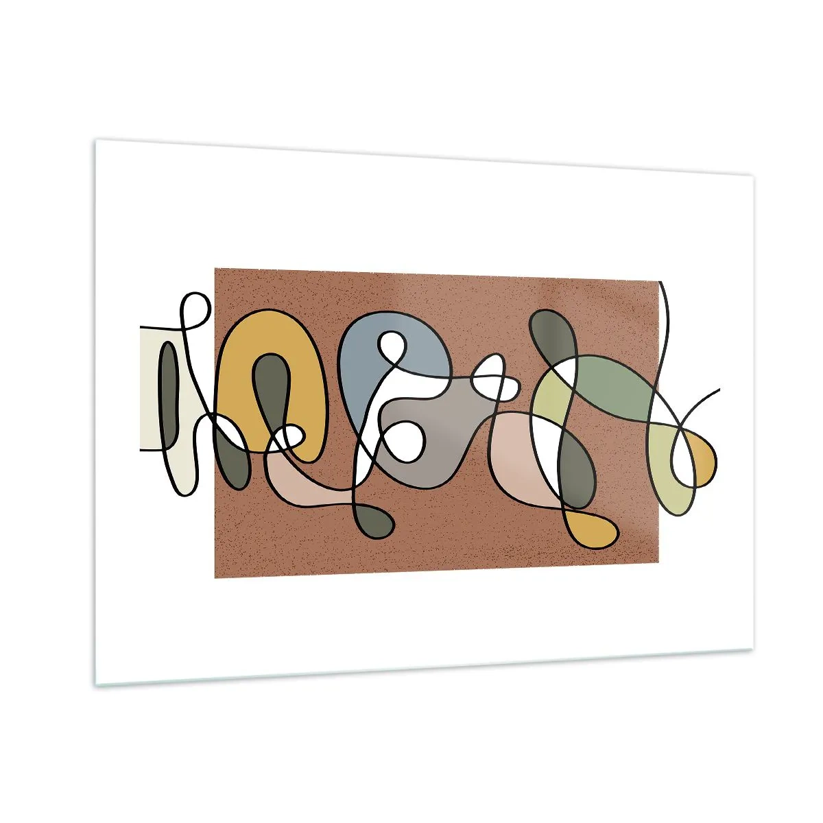 Üveg kép - Egy mosolyt érdemlő absztrakció - 100x70 cm