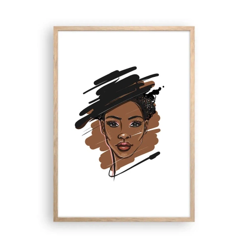 Poszter világos tölgy keretben - Édes, mint a csokoládé - 50x70 cm