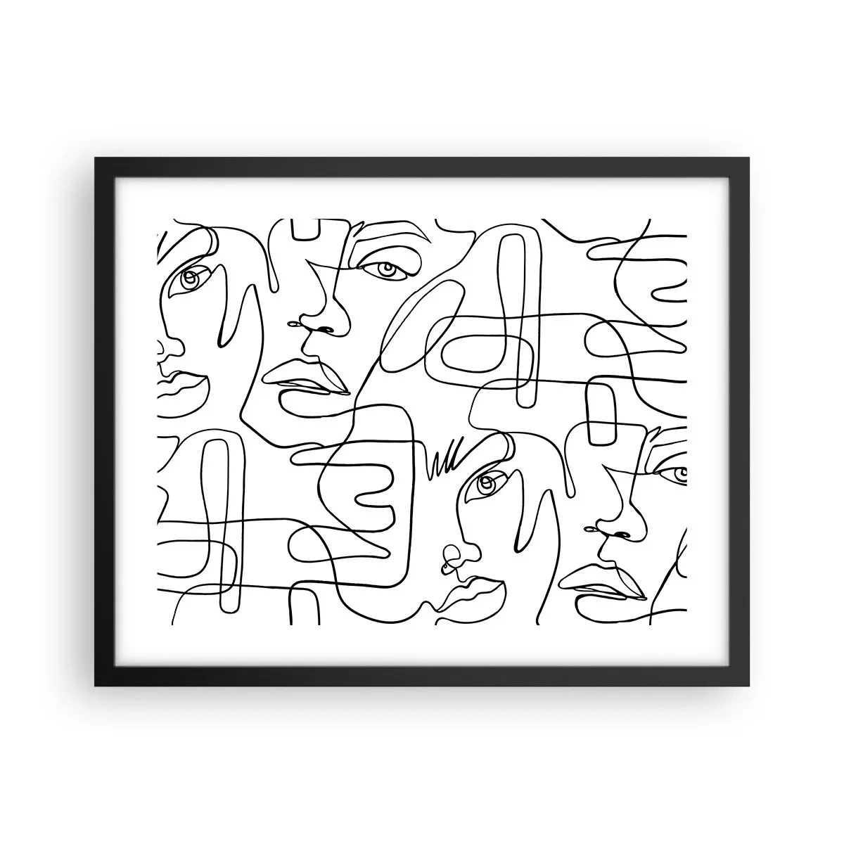 Poszter fehér keretben - Összegabalyodott érzelmekben - 50x40 cm