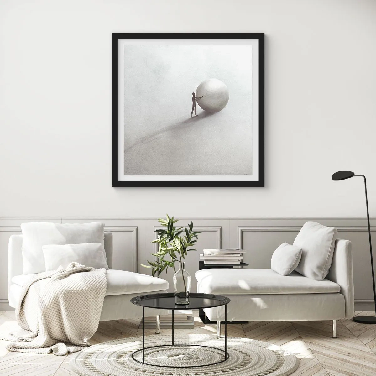 Poszter fehér keretben - Az élet játéka - 60x60 cm