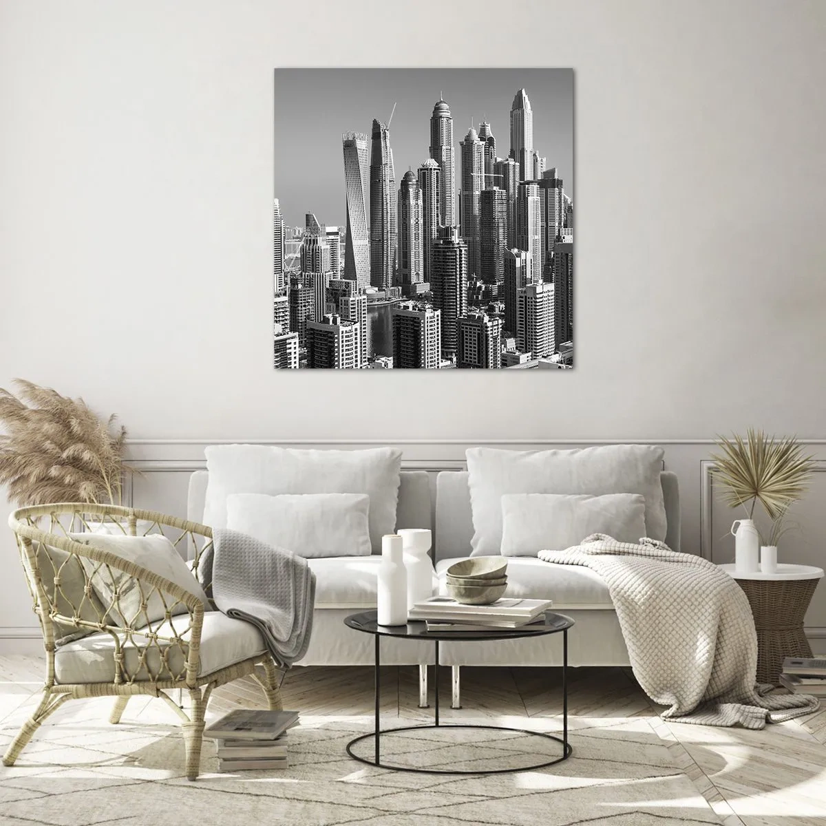 Üveg kép - Város a sivatagban - 70x70 cm