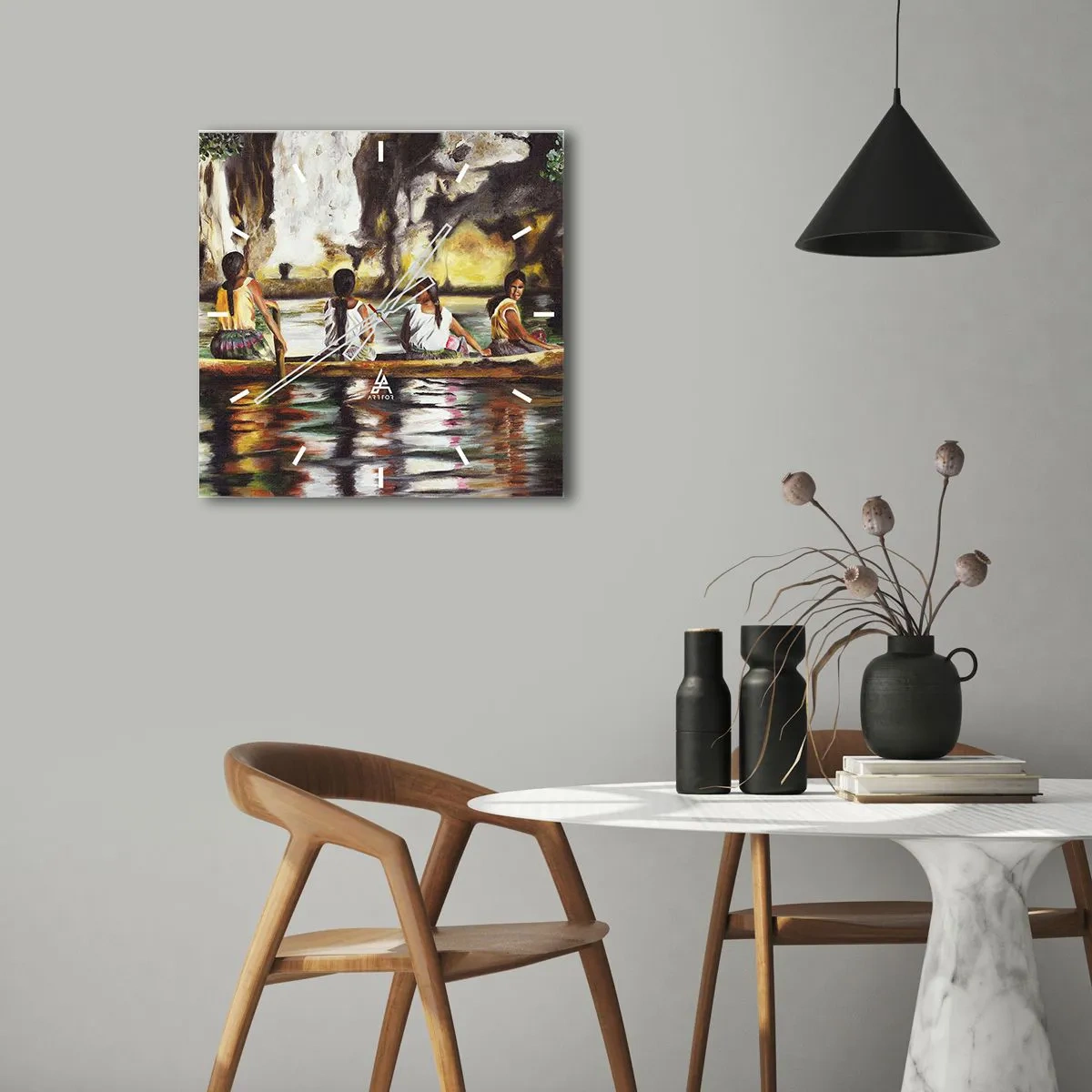 Falióra, Óra - Egy polinéz paradicsomban - 40x40 cm