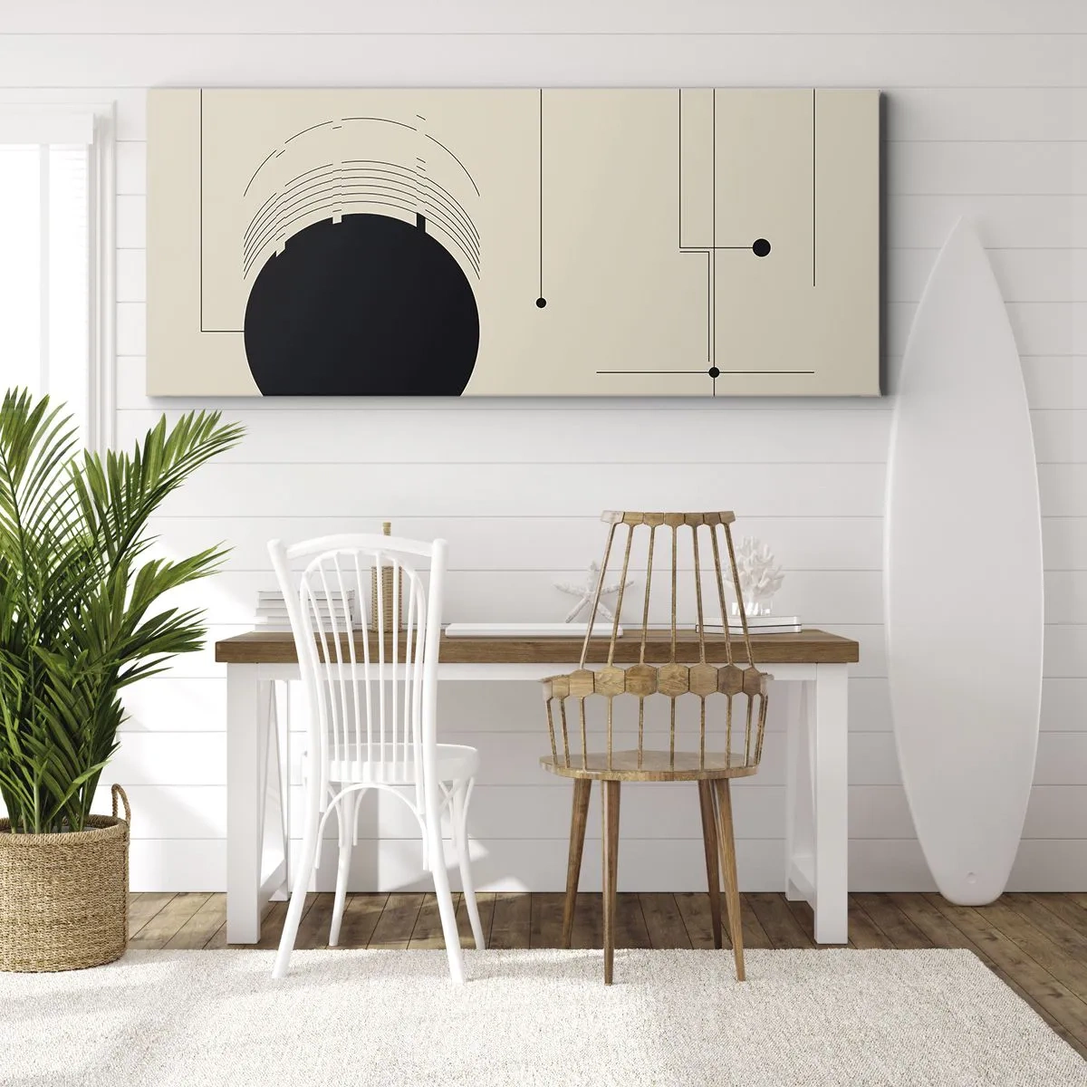 Vászonkép - Ruganyos és dinamikus kompozíció - 160x50 cm