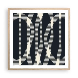 Poszter világos tölgy keretben - Sötétség megtörése kísérlete - 60x60 cm