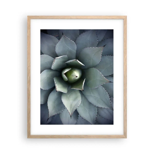 Poszter világos tölgy keretben - Wabi és figyelmeztetés - 40x50 cm