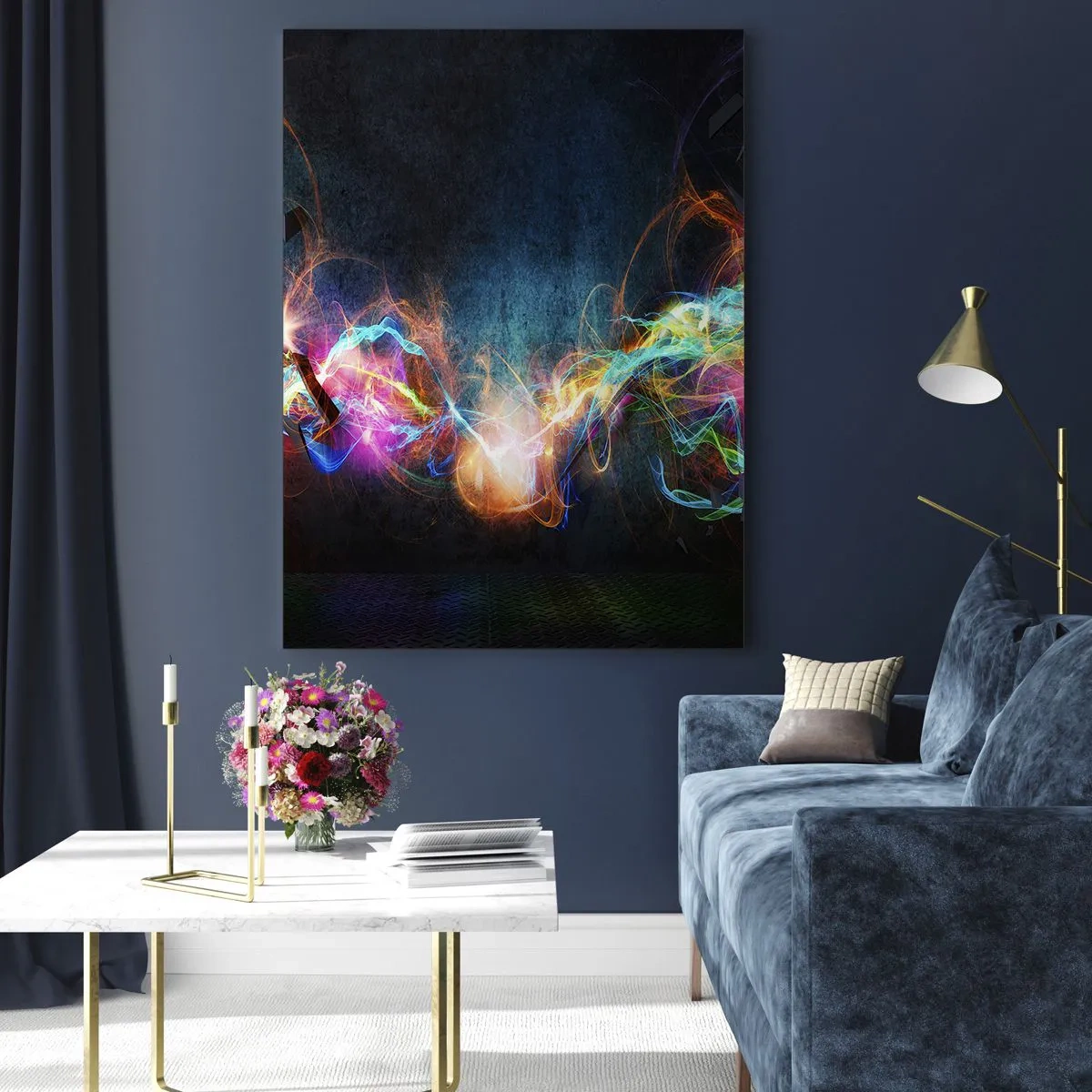Üveg kép - Vígan a sötét ellen - 50x70 cm