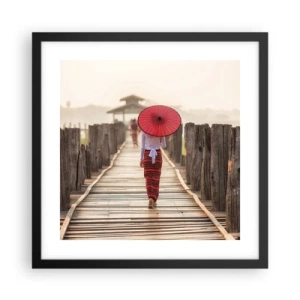 Poszter fehér keretben - A régi hídon - 40x40 cm