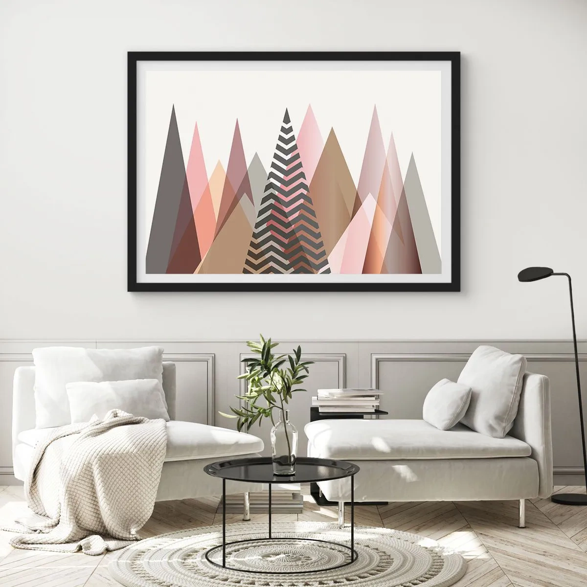 Poszter fehér keretben - Piramis nézet - 70x50 cm