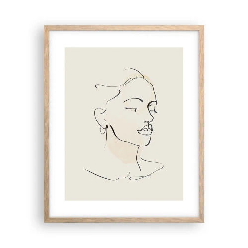 Poszter világos tölgy keretben - Bizonyos vonallal - 40x50 cm